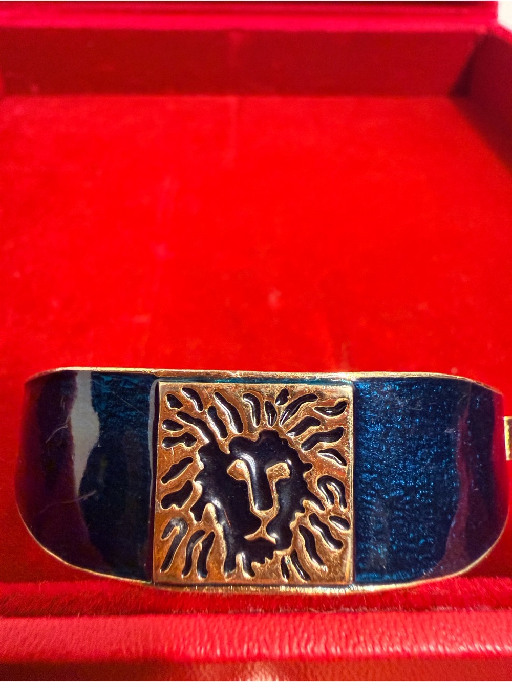 Ann Klein Lion Navy Blue and Gold Bracelet